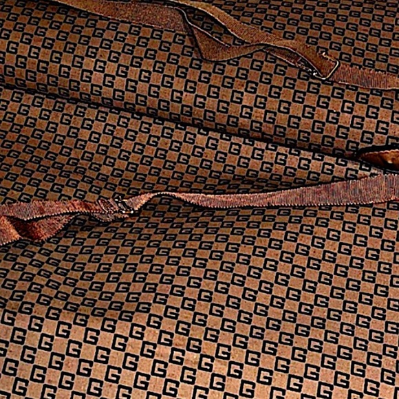 Authentic Vintage Gucci Rare Canvas Web Accent GG Interior Travel Bag - Picture 11 of 13